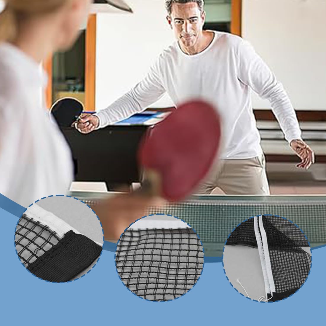 Red de Tenis de Mesa Portátil de Ping Pong Durable, Red de Reemplazo Universal para Entrenamiento y Juegos