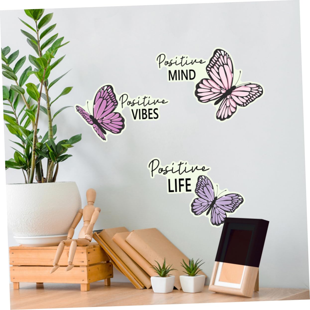 SHINEOFI 10 Set Adesivo da parete luminoso decorazioni buio adesivi a parete Arredamento da parete per decalcomanie adesive da parete decalcomanie di farfalle adesivi luminosi pvc