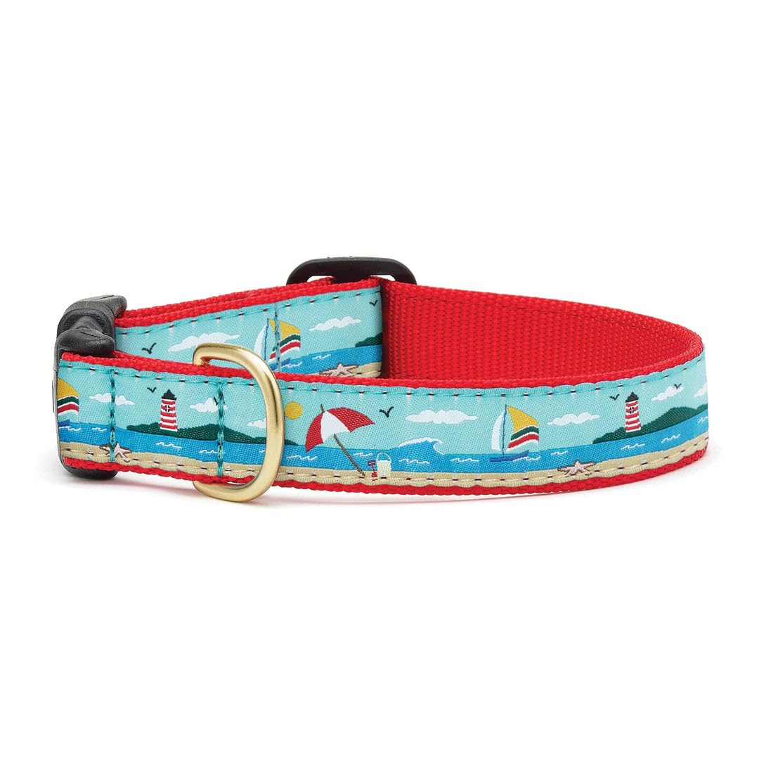 UP COUNTRY Coastal Dog Collar (Medium (12""-18"") 1"" Width), Blue
