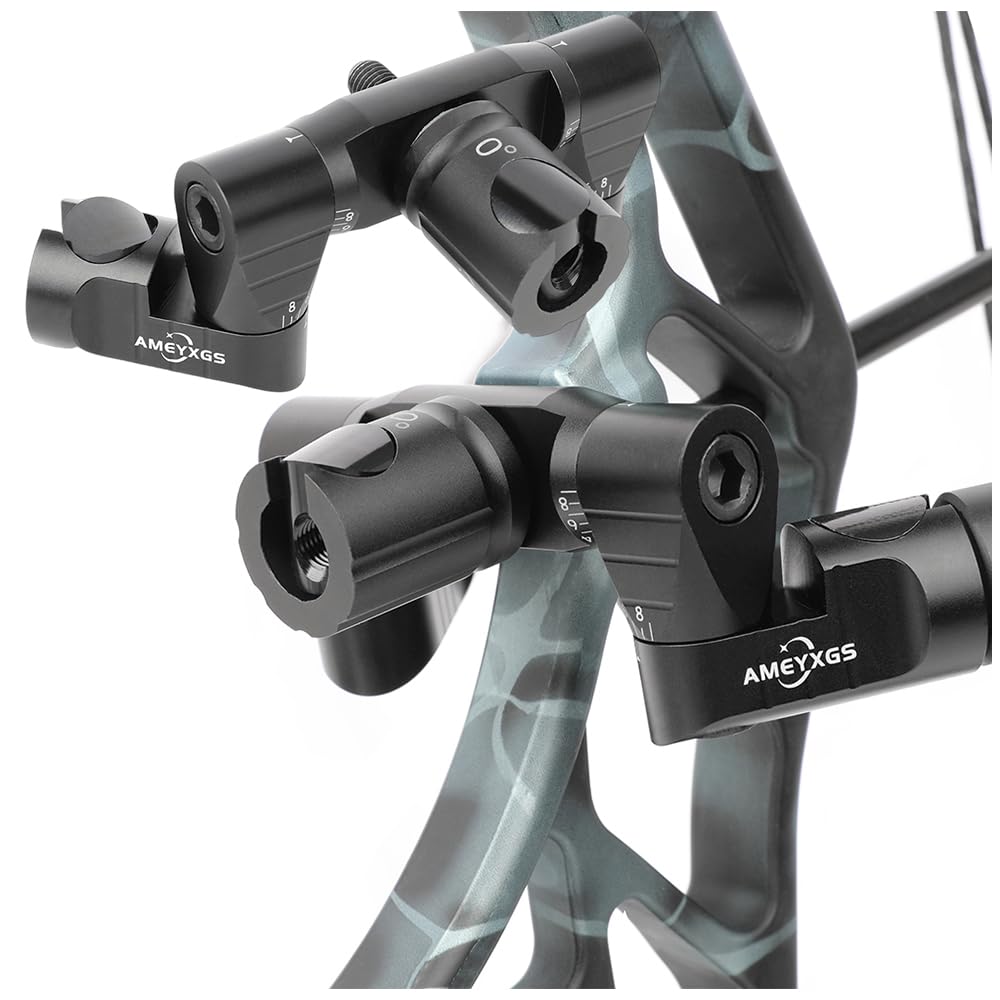 PYMUST Archery V-bar Double-sided Aluminum Alloy Balance Bar Stabiliser V-seat Recurve Compound Bow Hunting Shooting (Type 4)