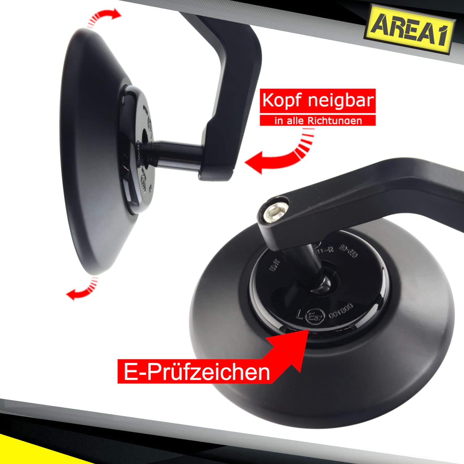 Specchietti Retrovisori Moto Area1 CNC - Compatibili Con Duke 125, 200, 690 | Marchio E - Foto 7