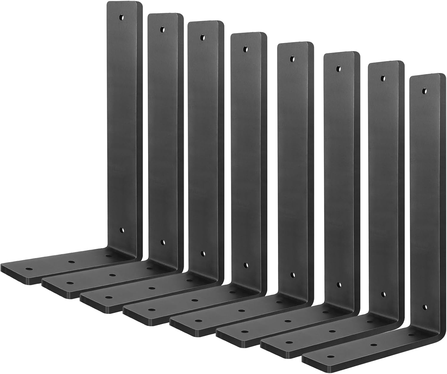 Photo 1 of Aunulahca Floating Shelf Bracket 16 Inch, 8 Pack Heavy Duty Shelf Brackets