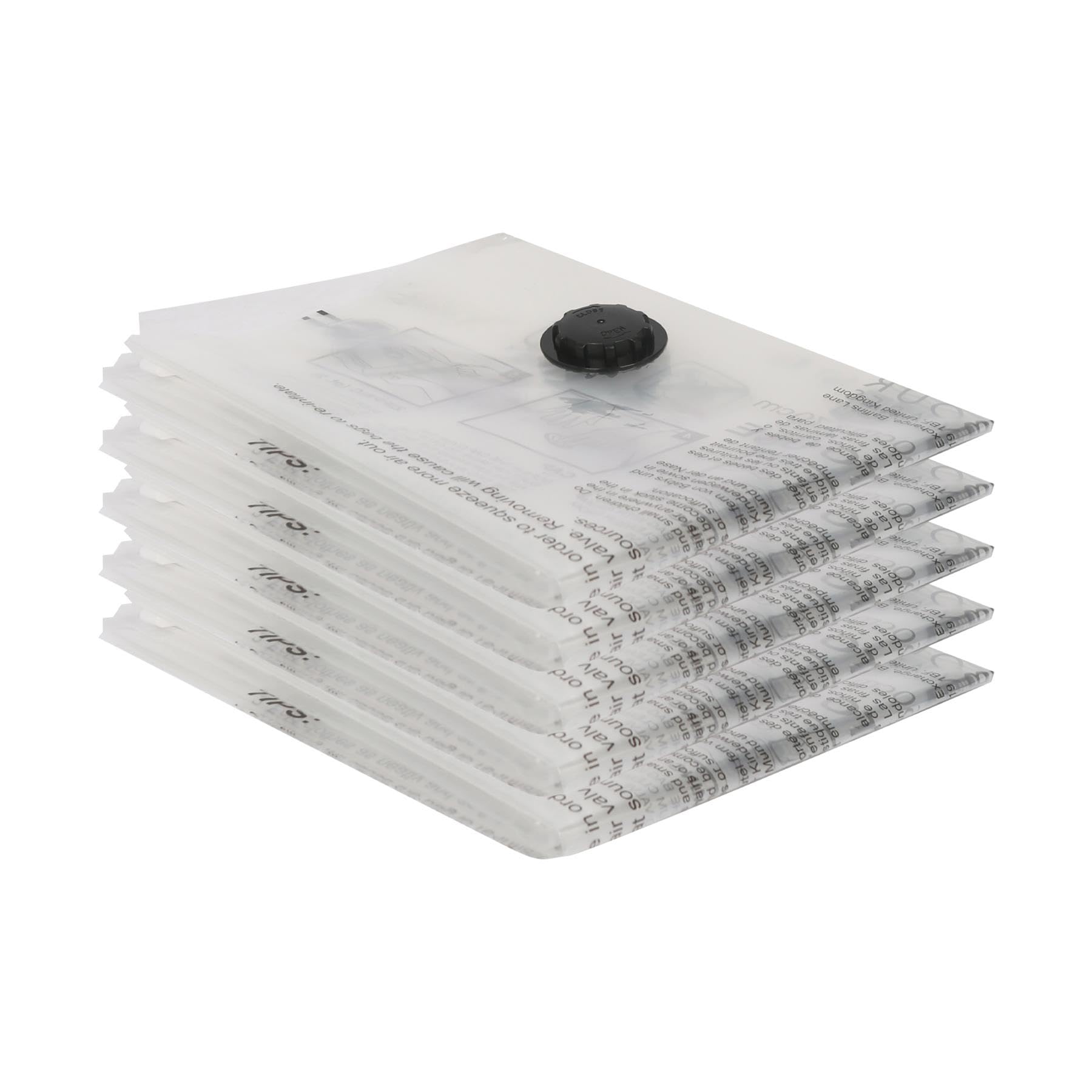 Harbour Housewares Vacuum Storage Bags - Medium (50 x 70cm) - 5x Heavy Duty Reusable Plastic Clothes Duvet Bedding Travel Moving Packing Suction Space Saver Organiser Zip Lock Luggage Bag