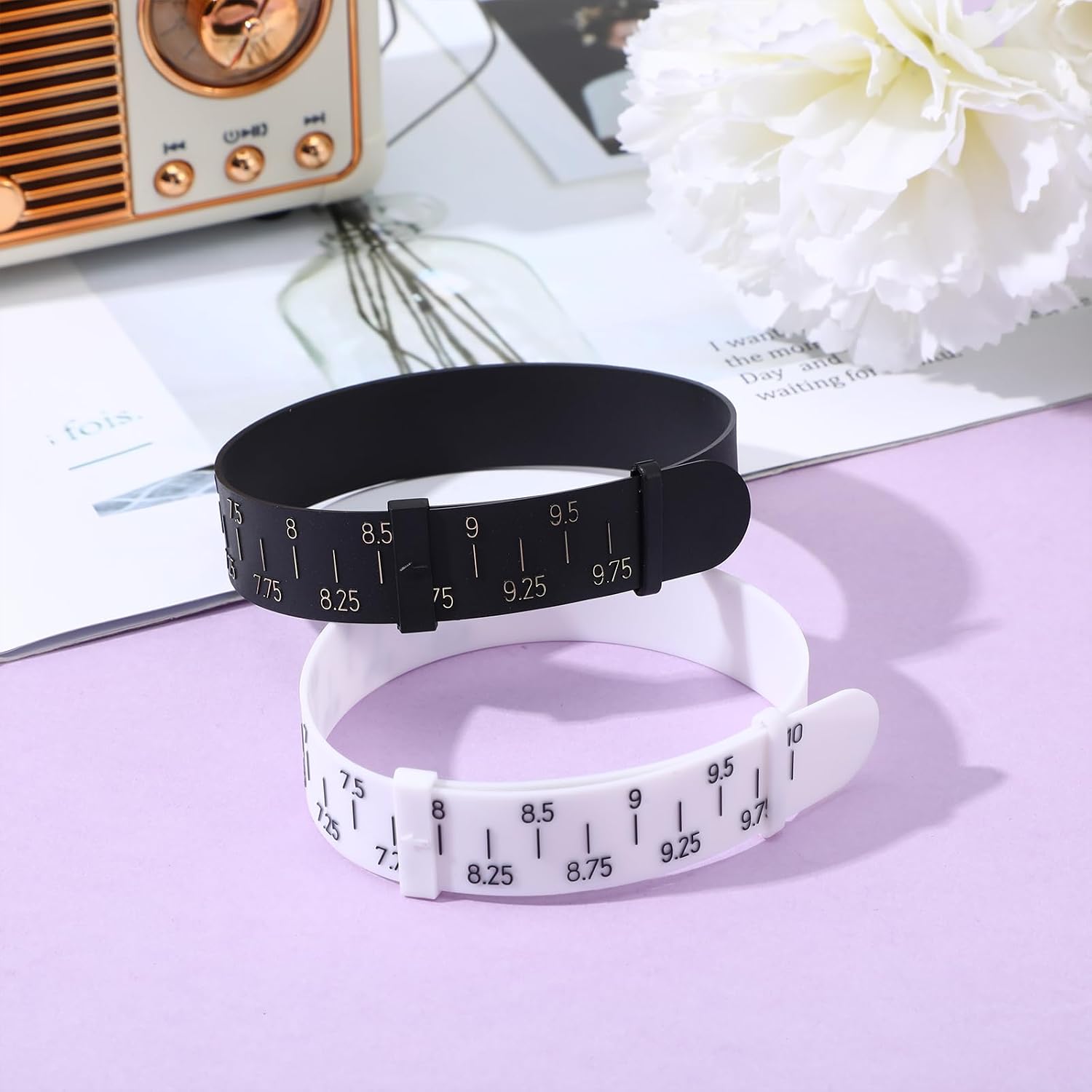 2pcs Wrist Measuring Tool, Wrist Sizer Reusable, Universal Bangle Sizing Measure Tool Bangle Bracelet Sizer Bracelet Sizing Tools Bangles Inches Sizers Ring Guage Jewelry Measurer Bracelets Size Ruler