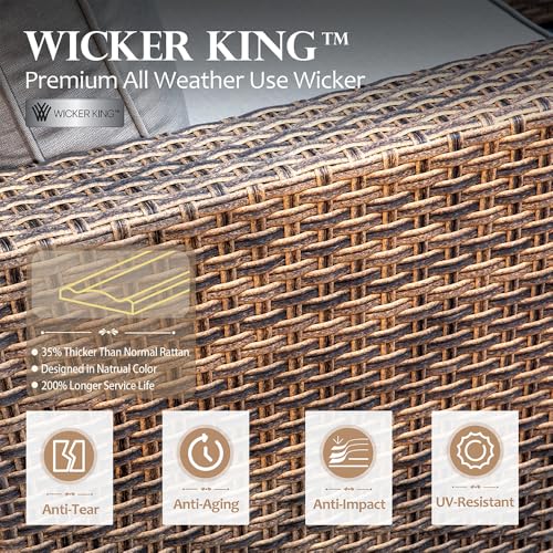 Herashouseluxuryswivelgliderpatiofurnituresetwith492widearmrests55thickcushions6piecesoutdoorwickerfurnitureconversationsetwithtableforbackyarddeckgardengrey Urban Country Home Decor Heras house luxury swivel glider patio furniture set with 492 wide armrests 55 thick cushions 6 pieces outdoor wicker furniture conversation set with table for backyard deck garden grey urban country home decor