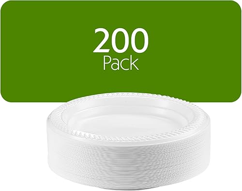 Miniatura 7 de PLASTICPRO 200 platos redondos de plástico blanco de 6 pulgadas, calidad premium, platos desechables ligeros para fiestas y bodas