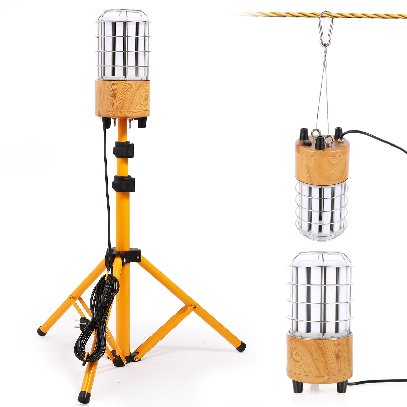 100w Projecteur de Chantier sur Trépied,12000 lumens, Lumière à 360 degrés.Utile pour l'entrepreneur et la famille. Également utilisé pour un événement extérieur/Party