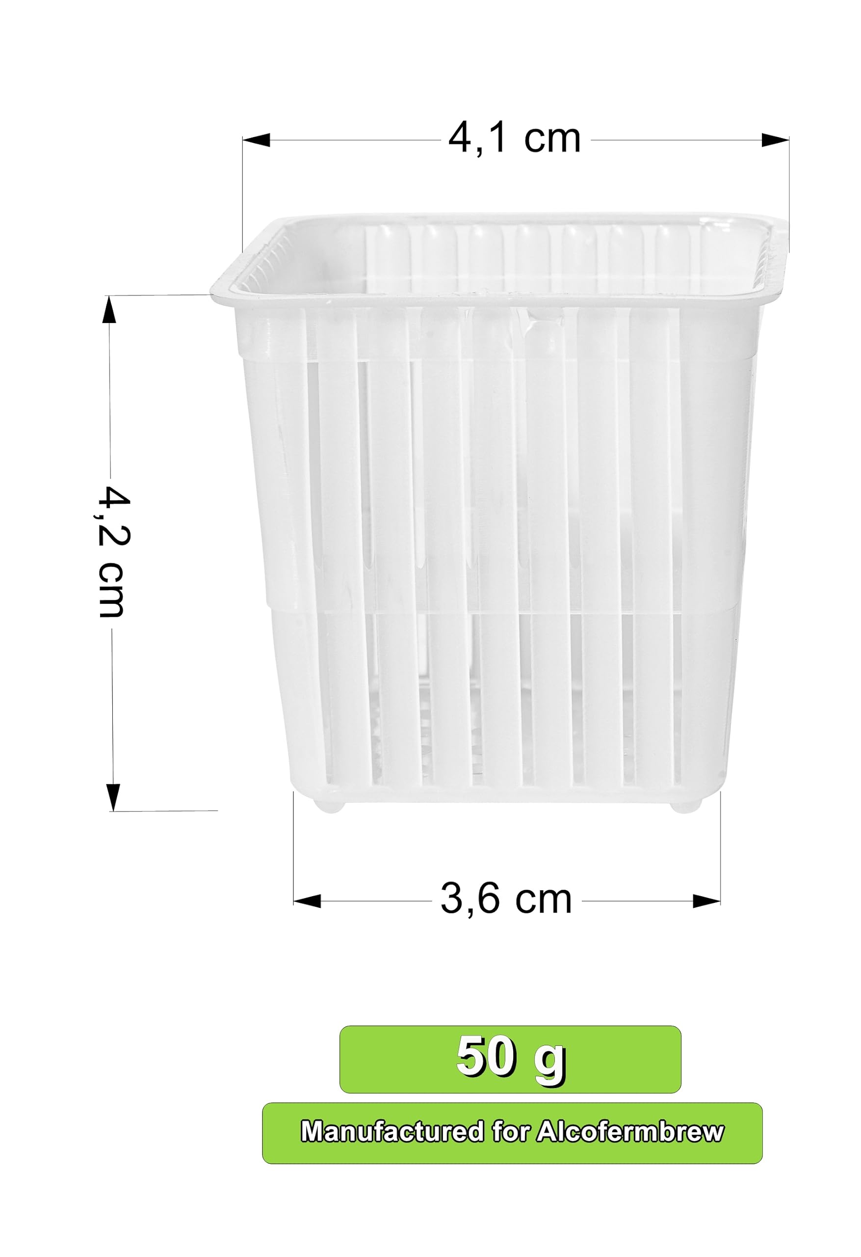 3 Forme Per Formaggio In Plastica Alimentare - 16x12x11 Cm - 1,5 Kg - Fatte In Italia - 4