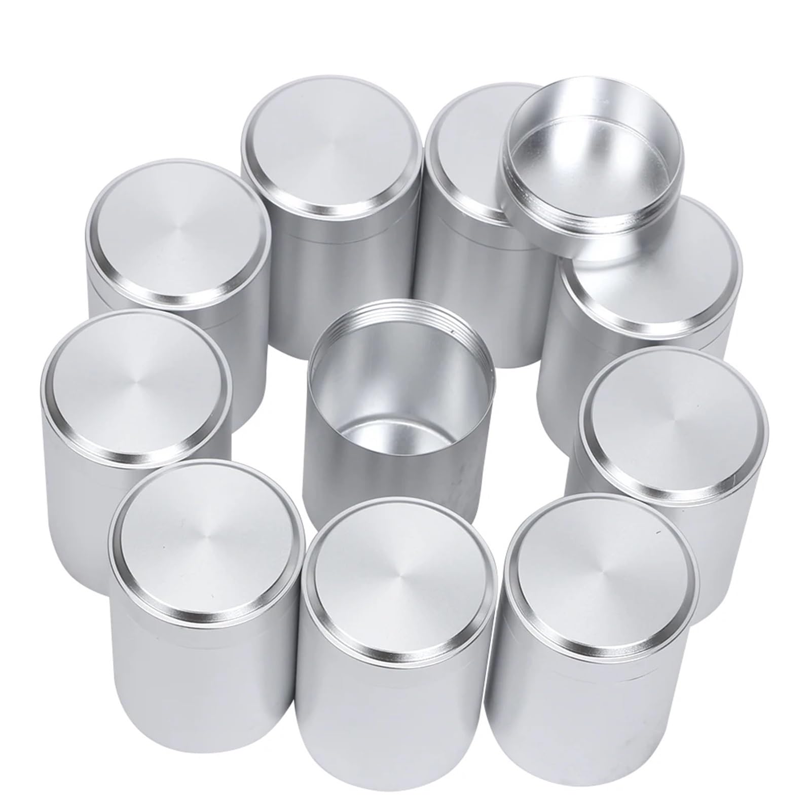 Barattoli per Candele 10 Pezzi Portatili Multiuso Rotondi Mini Sigillo in Metallo lattina for tè Candela barattoli di Caramelle aromaterapia(Color 5)