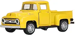 Brinquedo de Caminhonete, Modelo de Caminhonete 1:32 Liga Fundida Clássica Clássica Caminhonete Vintage Com Portas que Podem Ser Abertas Modelo Decorativo para Crianças a Partir (Amarelo)