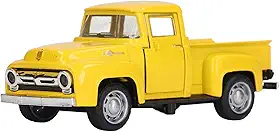 Brinquedo de Caminhonete, Modelo de Caminhonete 1:32 Liga Fundida Clássica Clássica Caminhonete Vintage Com Portas que Podem Ser Abertas Modelo Decorativo para Crianças a Partir (Amarelo)