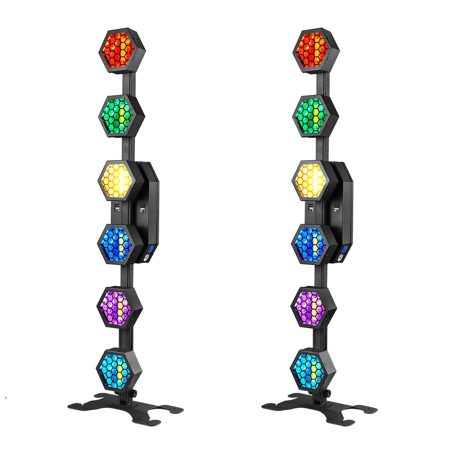 2PCS Luci Par COB Vintage Lineari, Faretti da Palco LED da 240W con DMX512, Luci DJ RGB per Feste, Concerti, Matrimoni, Discoteche, Bar