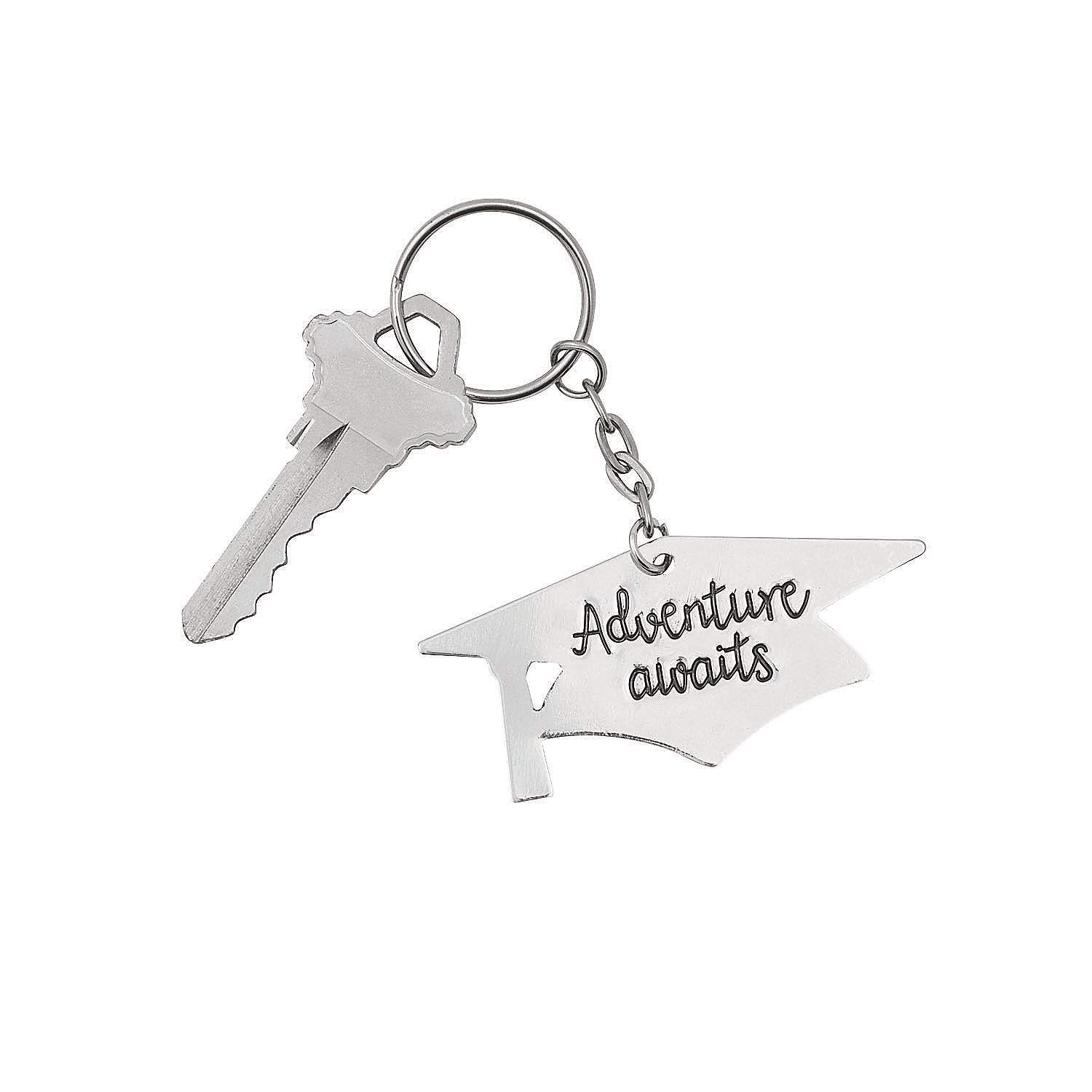 Fun Express - Graduation Saying Enamel Keychain for Graduation - Apparel Accessories - Key Chains - Novelty Key Chains - Graduation - 12 Pieces