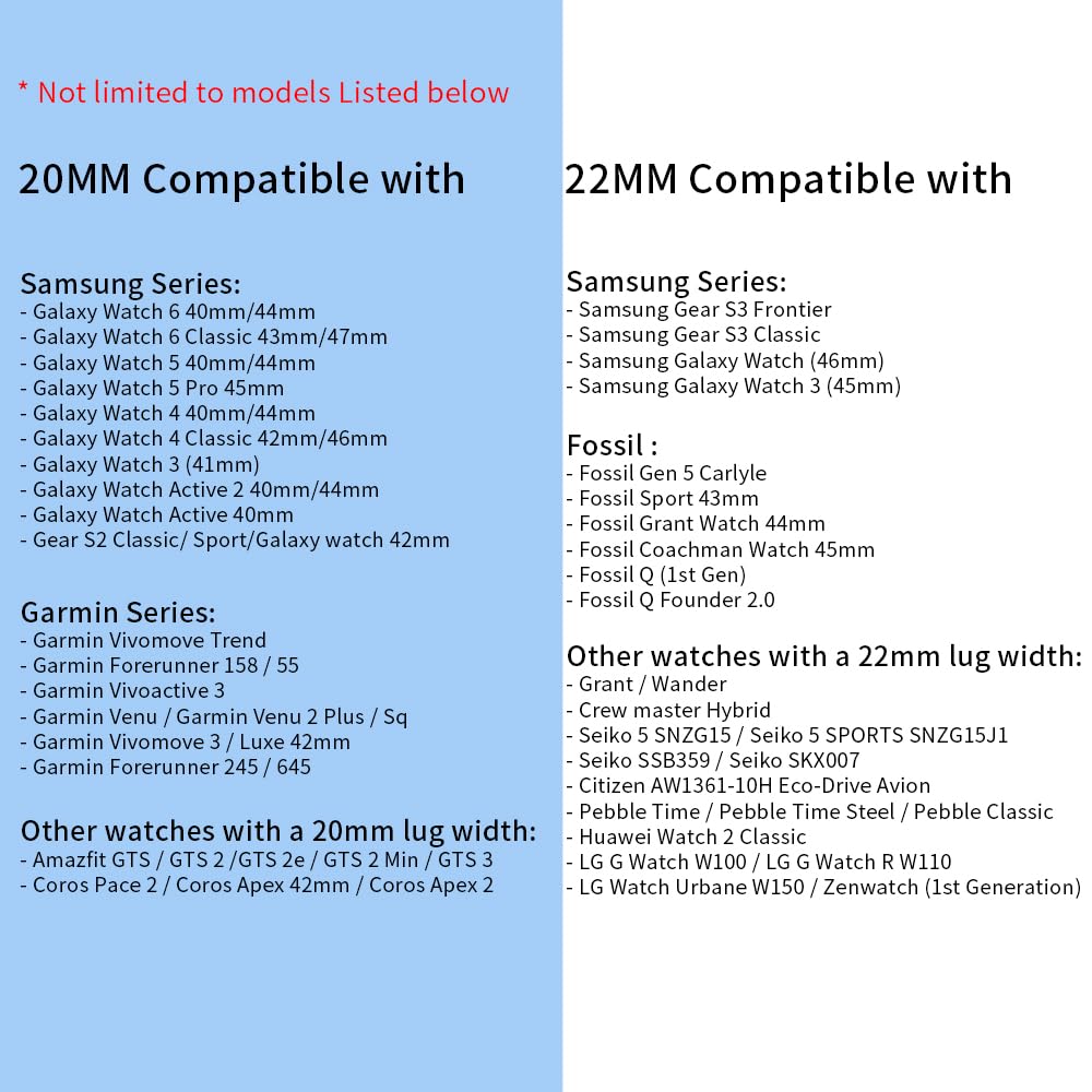 Bracelet en titane de 20 mm compatible avec Samsung Watch 6 Classic 43 mm/47 mm/5 Pro 45 mm/4 Classic 46 mm, bracelet en métal de 22 mm, compatible avec Samsung Watch 46 mm/3 45 mm, Gear S3