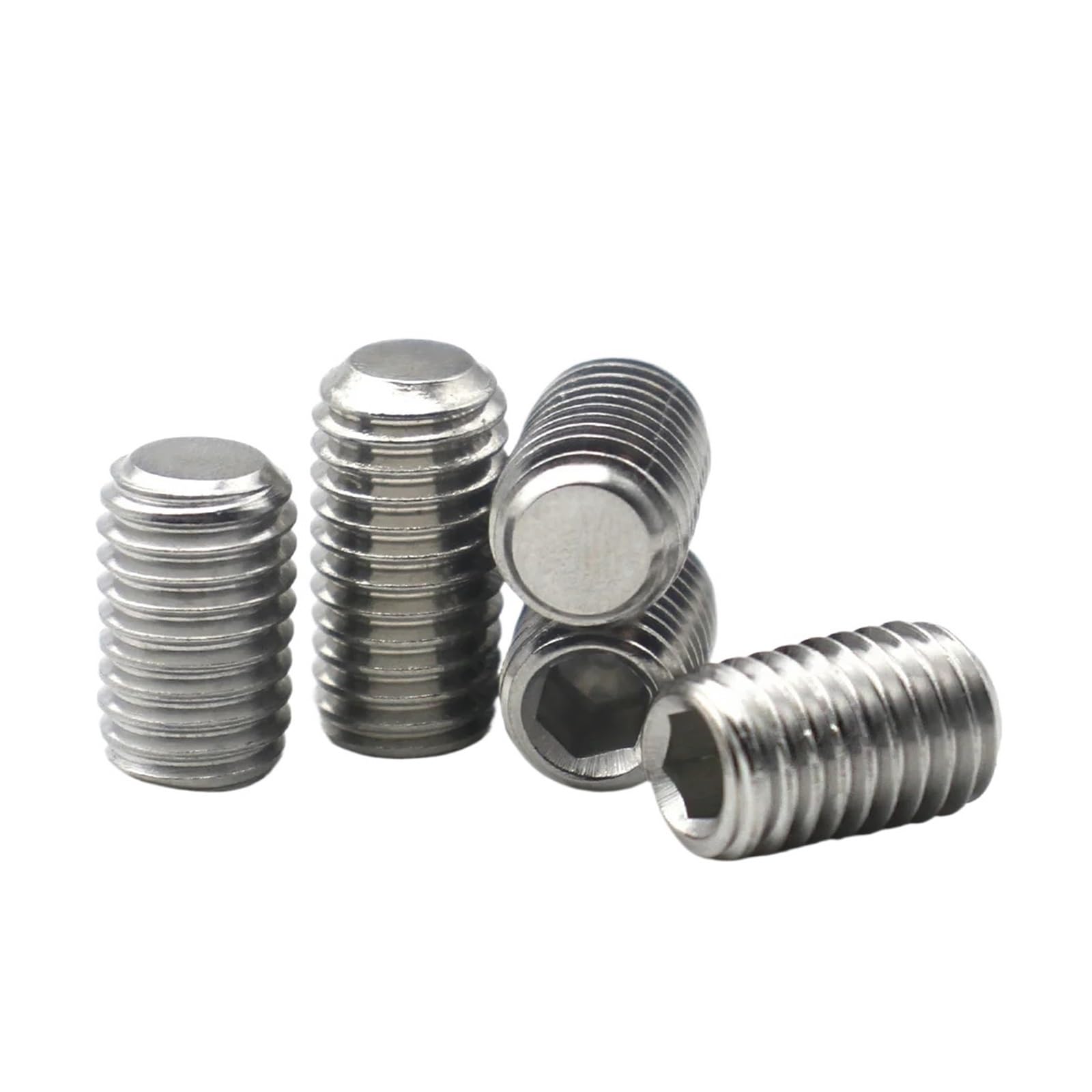 yaoqijie Tornillos prisioneros de cabeza hexagonal sin DIN916, acero inoxidable 304, con punta copa, 2 a 10 piezas, M1.6, M2, M3, M4, M5, M6, M8, M10 lasting