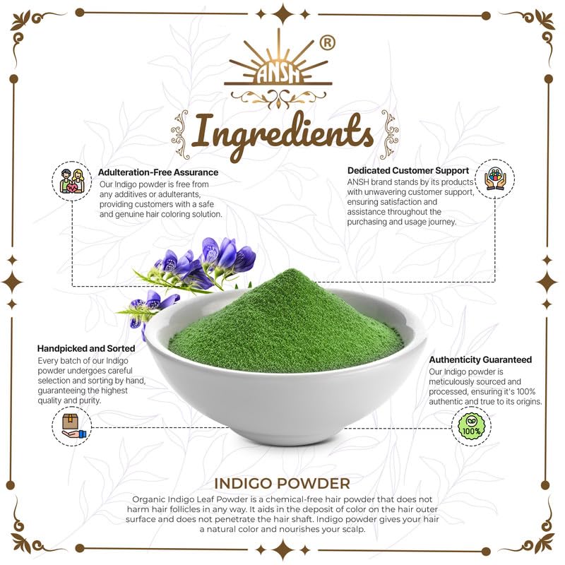 Indigo powder experienced for black hair, 200 grams Indigo powder experienced for black hair, 200 grams