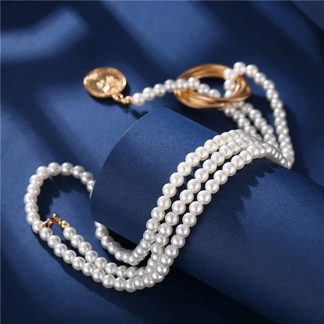 Layered Necklace with Plated Jewellery