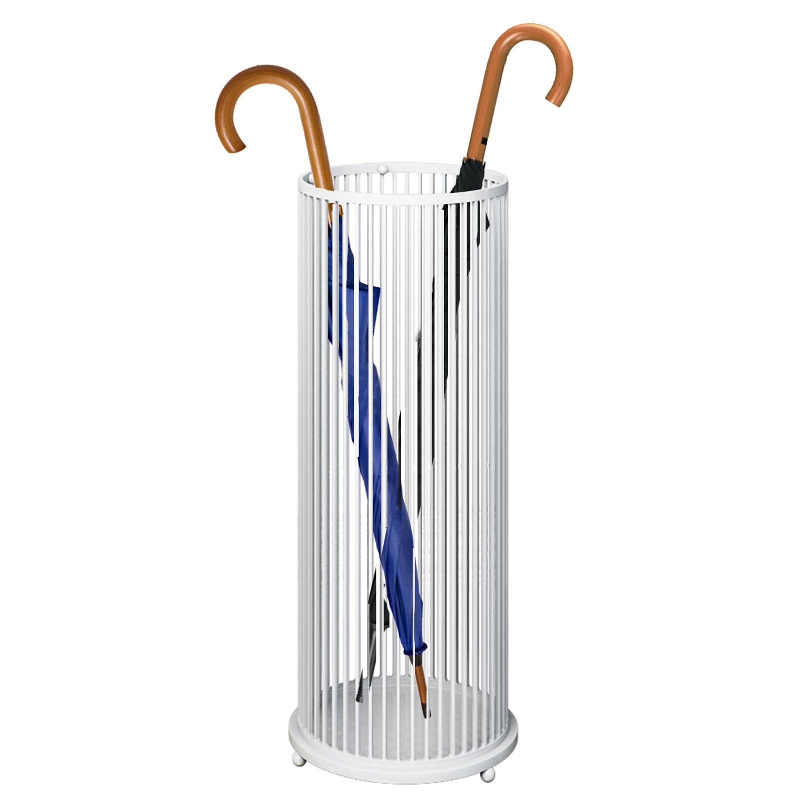 GHHVFEC Entryway Hollow Umbrella Stand, Modern Metal Holder for Long Short Umbrellas Walking Canes, Heavy Commercial Lobby Storage Rack