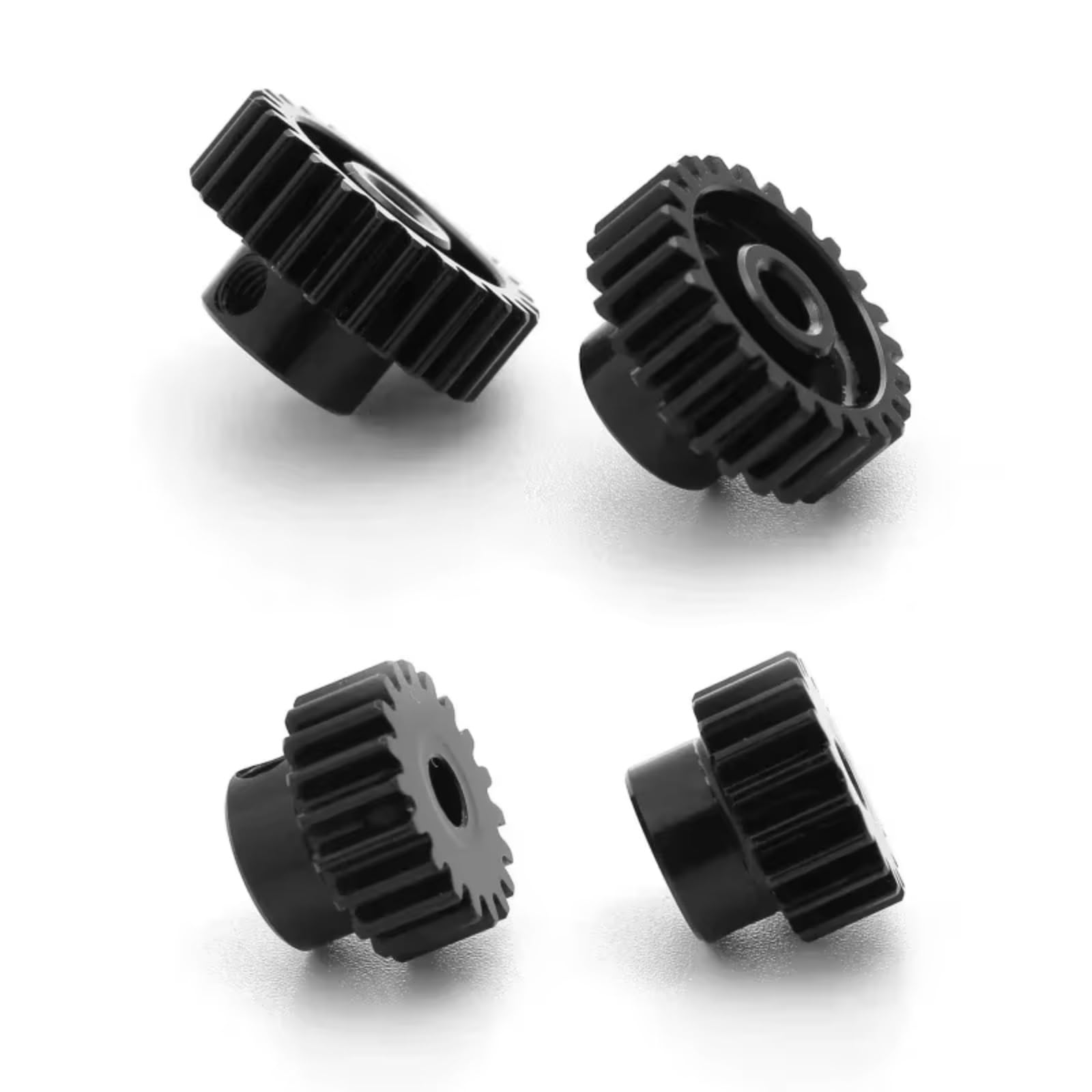 Para Tamiya Para TT01 Para TT02 TB02 TA05 4 Piezas Metal 18T 19T 23T 24T Engranaje Piñón Engranaje Del Motor Piezas Actualización Coche RC Accesorios RC Recambios