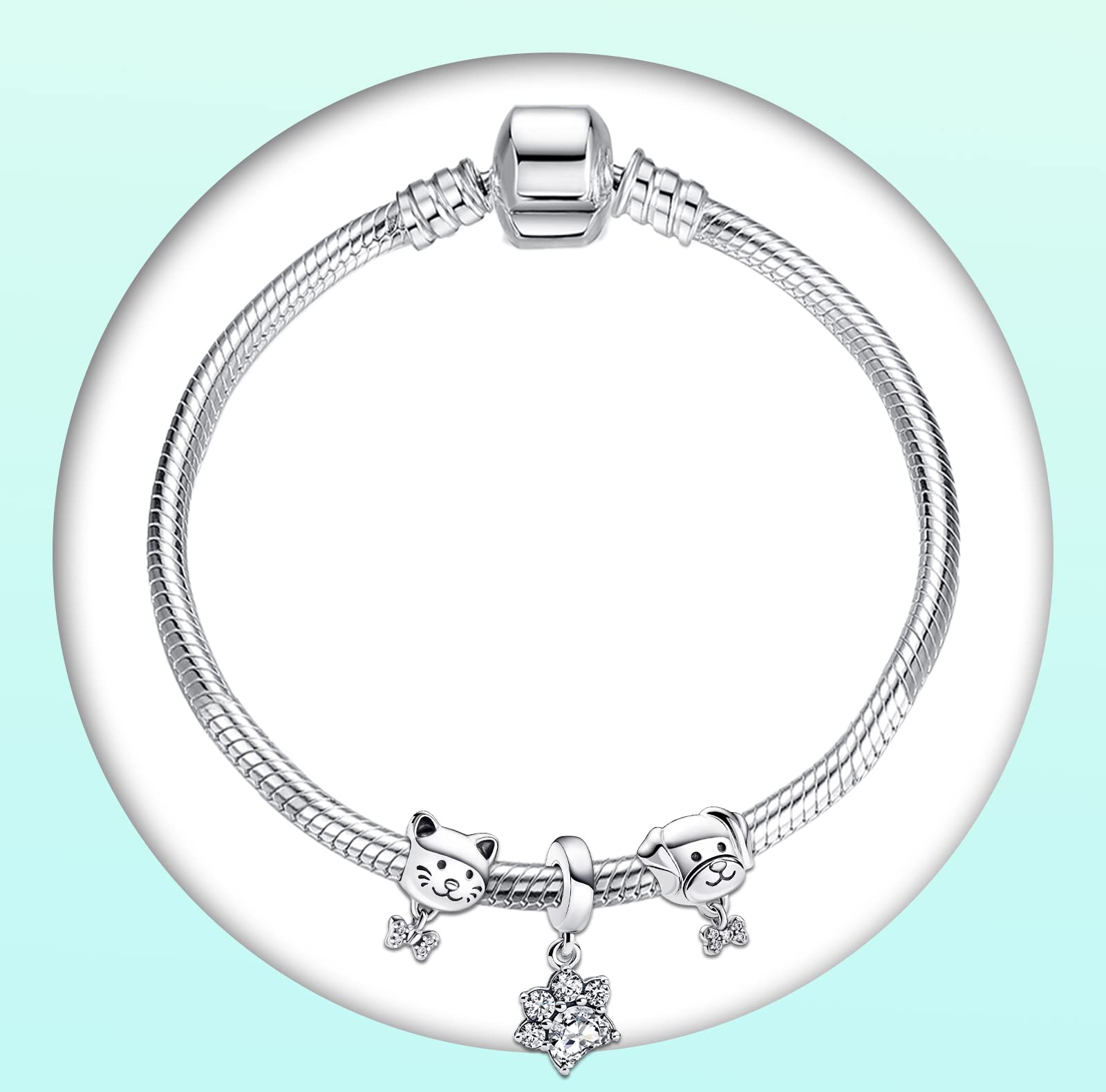 Annmors Charm Pendente Cuore Tartaruga Amore Ciondoli Compatibile con Braccialetti e Collane Donna