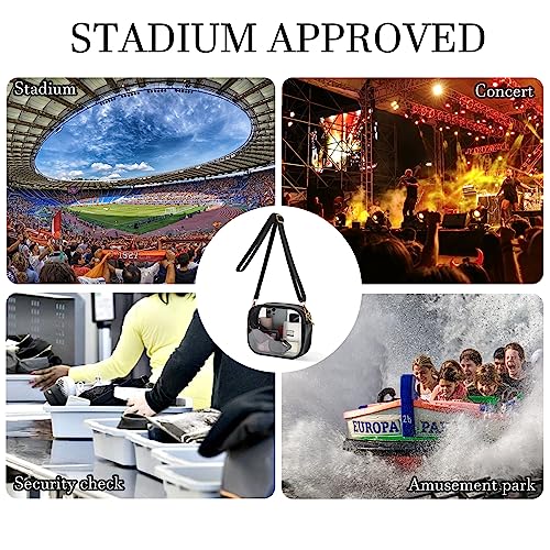 Image of TOBVZOO Clear Bag Stadium Approved, Crossbody Transparent Bag for Concerts Sports Events, Purses for Men & Women