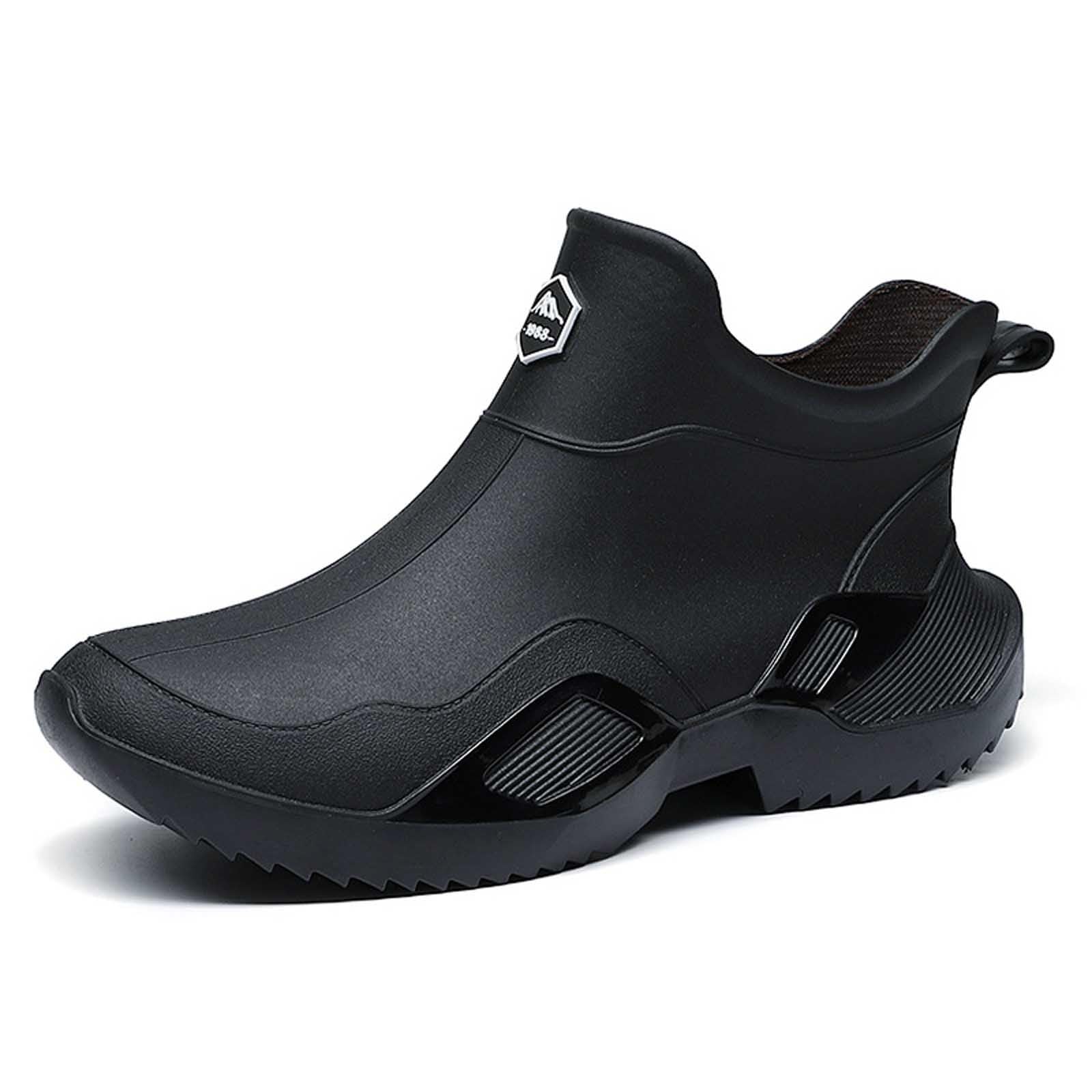 Generico Stivali Pioggia Uomo, Impermeabili Stivali Gomma Comode Calosce Stivaletti Antipioggia Scarpe Rain Boots Antiscivolo Galosce Unisex Scarponcini Stivaletto da Lavoro Pesca Giardinaggio