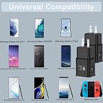 Powersky (3 Pack) Fast Adaptive USB Charger Block for Samsung Phone Galaxy S21, S20, S10, S9, S8, S7, Note10/9/8/7 and A Series, Wall Charger Tablet Charging Block Android Charger EP-TA20JBE