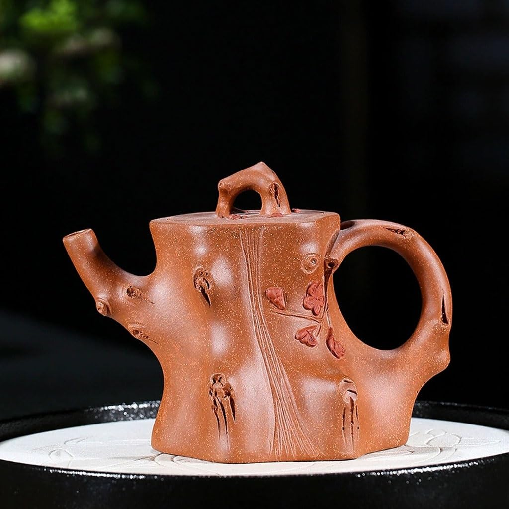 Tetera Infusiones Tetera De Arcilla Púrpura Hecha A Mano Con Pila Ciruelas Creativa For Hostelería Y Regalos, Juego Té Fino Teapot