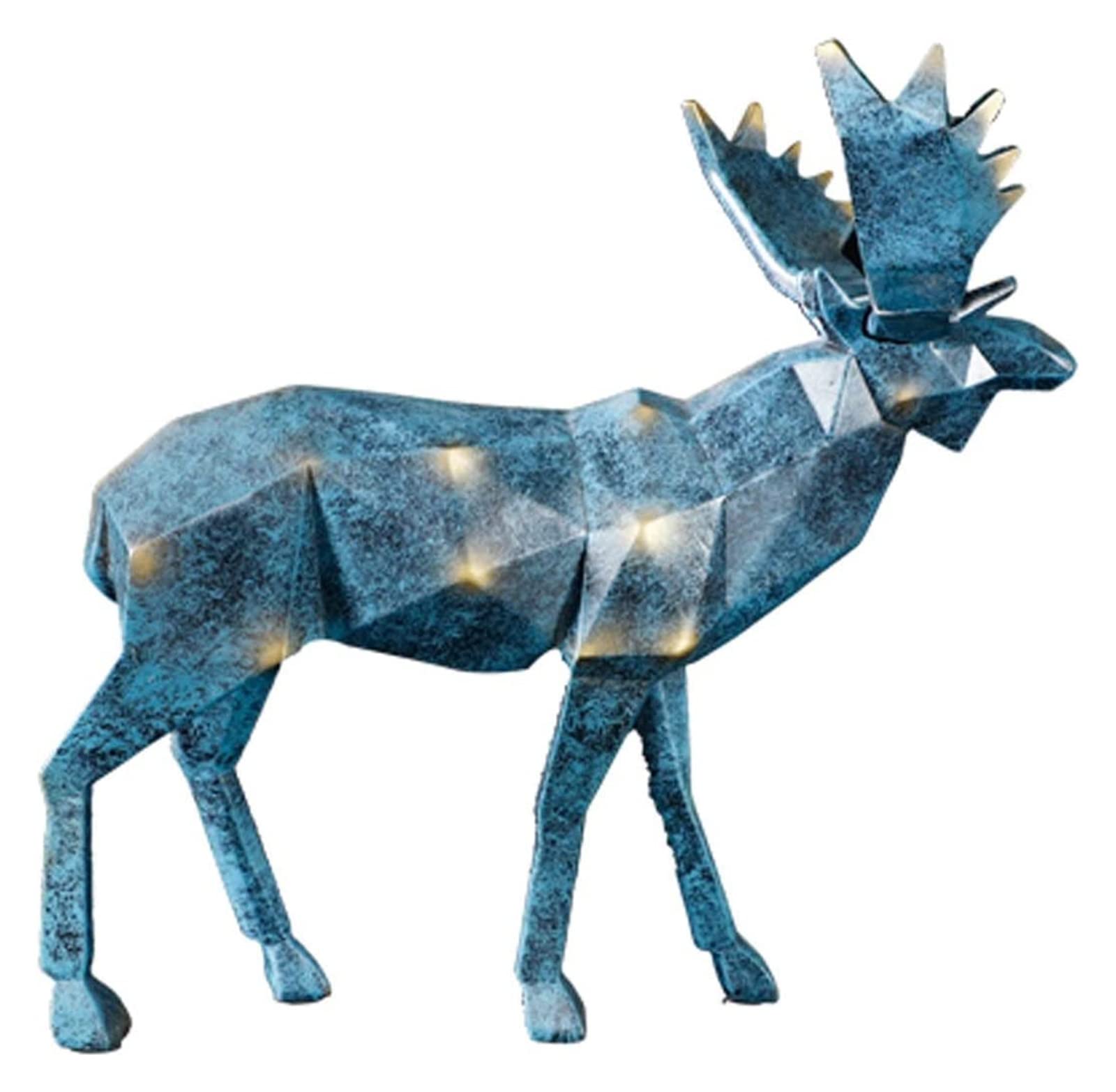 Statue cerf géométrique RLKHXBS objet déco design bureau et table de salon - 8