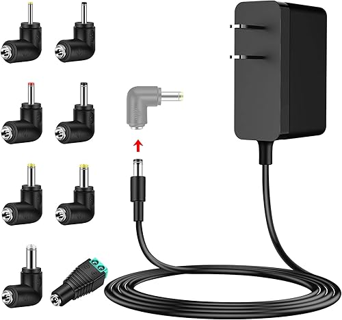 MEROM 6 V 2 A 12 W adaptador universal DCAC fuente de alimentación con 8 enchufes DC Cable de alimentación AC 110 V a DC 6 V controlador de