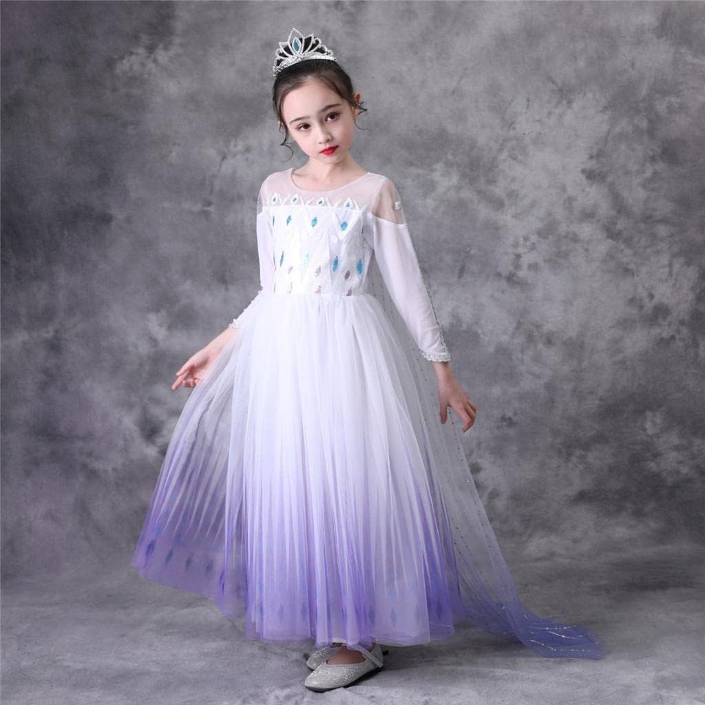 Dressy Daisy Toddler Girls Snow Queen White Dress with Cape and Accessories Fancy Party Princess Costume