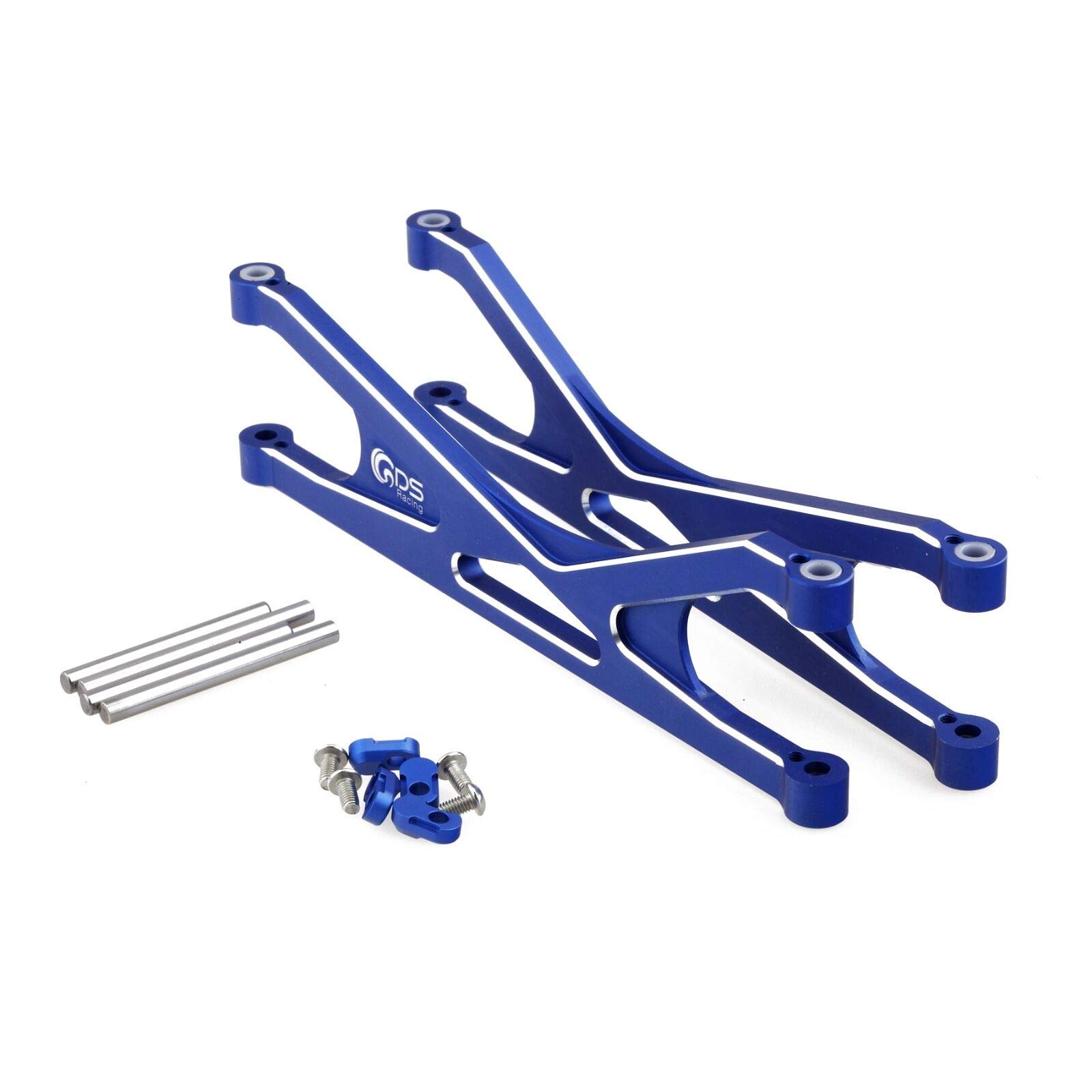 GDS Racing Alloy Front & Rear Upper Suspension A-Arm Set Blue for Traxxas X-MAXX RC Monster Truck