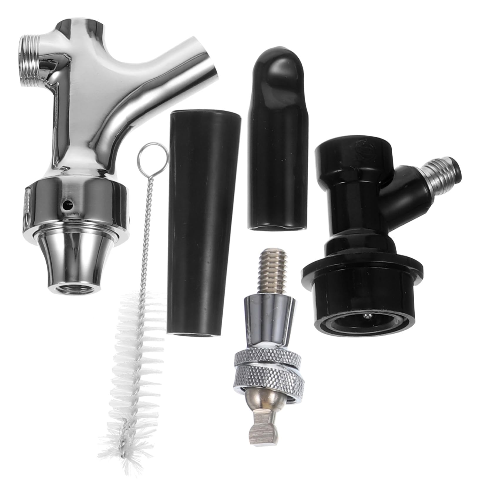 BESTYASH Grifo De Cerveza De Acero Inoxidable con Bola De Bloqueo Grifo De Barril para Dispensador De Cerveza Casera para Usar Fiestas