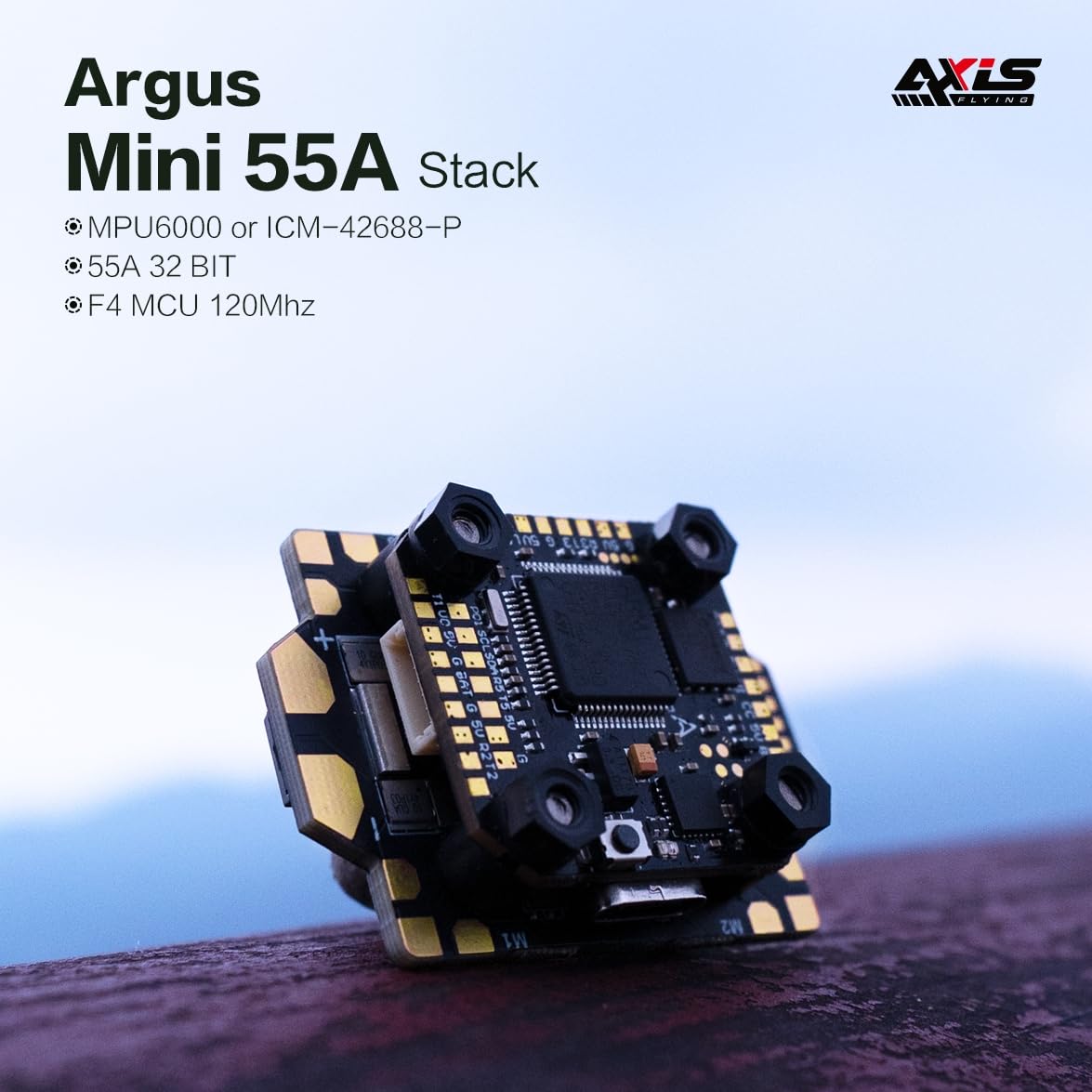 Argus Mini F722 flight controller STACK 20 * 20 Drone FC Stack with 4in1 55A ESC 32BIT For 4-6S FPV Drone