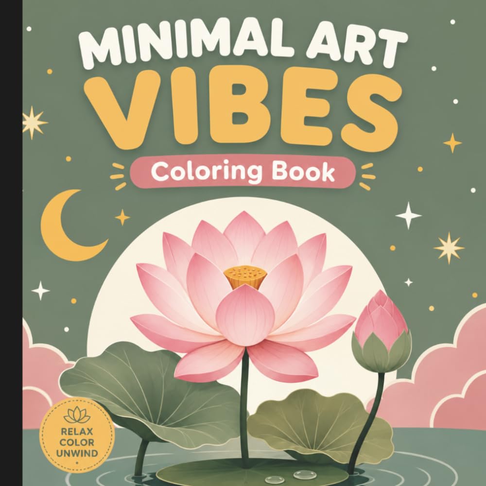 Minimal Art Vibes Coloring Book: Relaxing Coloring Book For Adults And Teens
