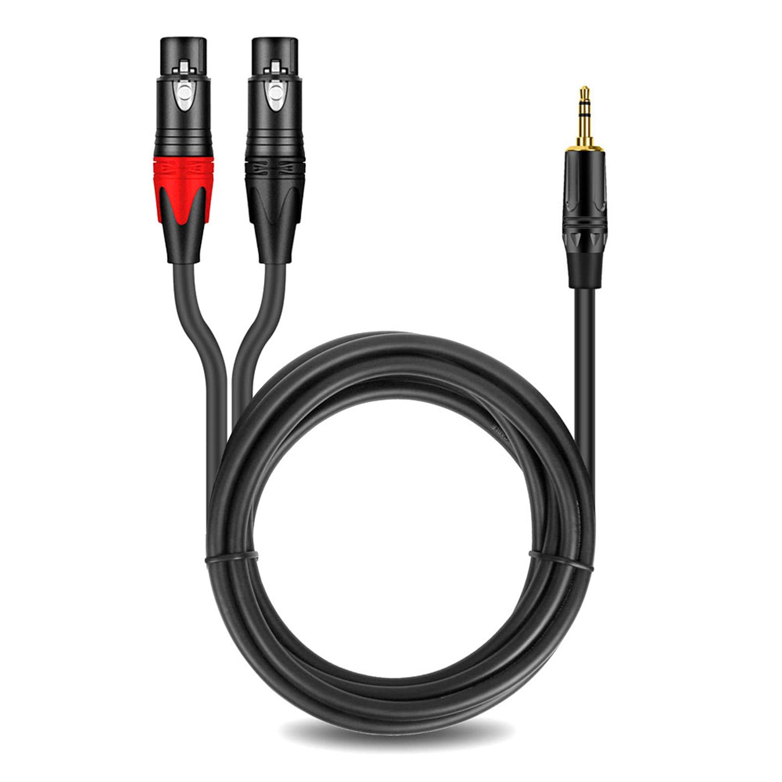 APGLSXY 3.5mm Stereo to 3Pin Double Cable Auditory Mixer Connection Cord for Seamlessly Auditory Transfer Stereo Adapter