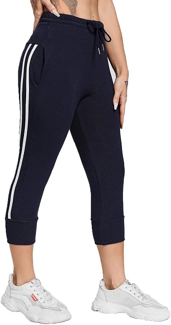 Ladies Joggers Sweatpants Tapered Leg 