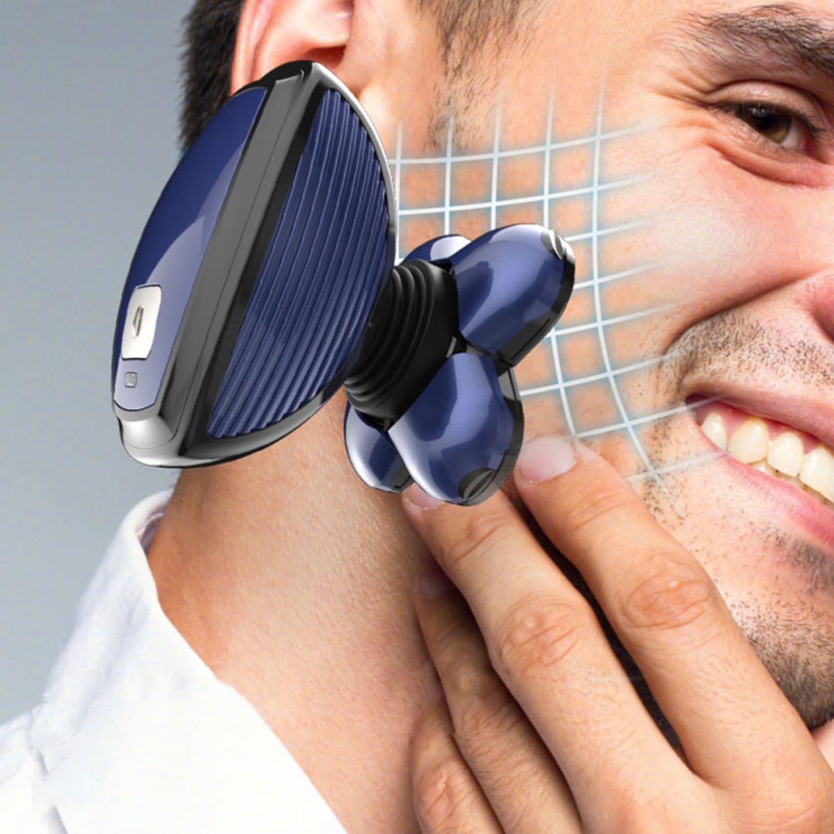Abaodam Rasoio Elettrico Corpo in Abs Uomo 5 Lame Flottanti, Ricaricabile USB, Resistente All'acqua Ipx5 per Rasatura Corpo e Barba Precisa