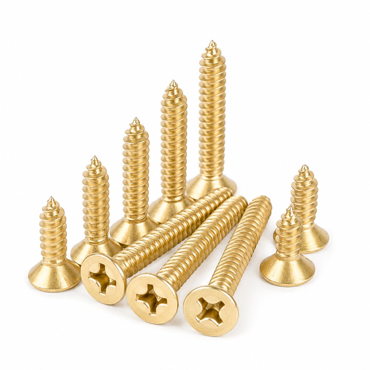 Rely®⇒VP INDUSTRIES (Pcs-50) #8x32 mm CSK Phillips Head Screws Brass Golden Polished | High Tensile Csk Head Screw for Fixing Wood, Plywood, Plasterboard-picture-17