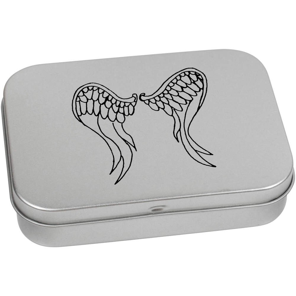 110mm 'Angel Wings' Metal Hinged Tin/Storage Box (TT00092564)