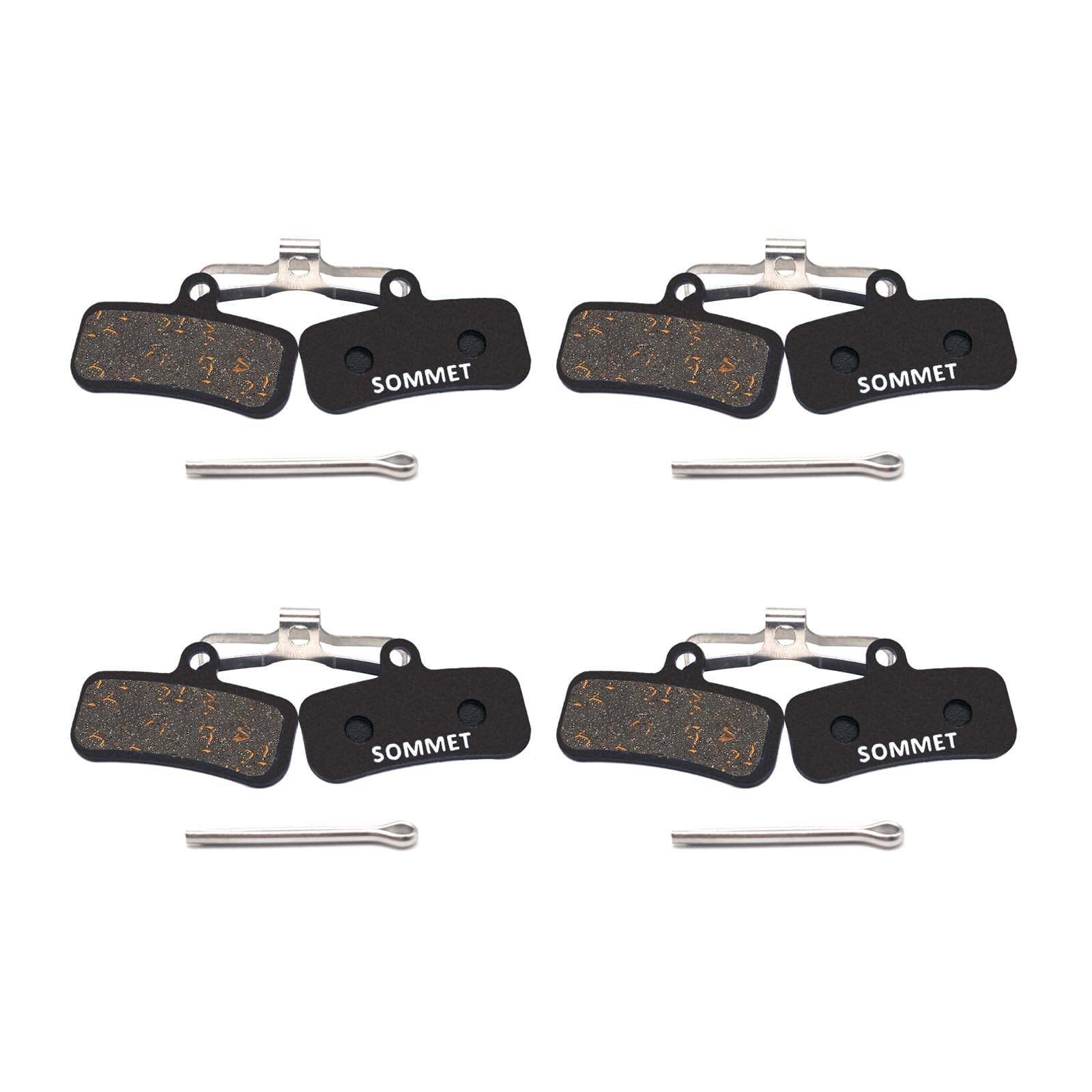 – SOMMET 4 pairs Resin and Semi-Metallic Disc Brake Pads fit for Saint BR-M810 M820 Zee BR-M640 ZSPB19-4