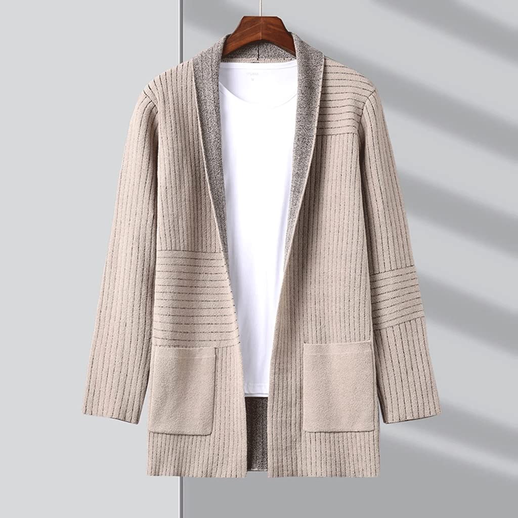 Cardigan long rétro en tricot d'automne pour femme coupe décontractée grande taille 4XL