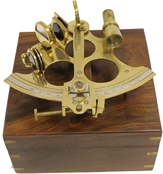 Brass Sextant Maritime Nautical Marine Captain Sextant 8" Astrolabe