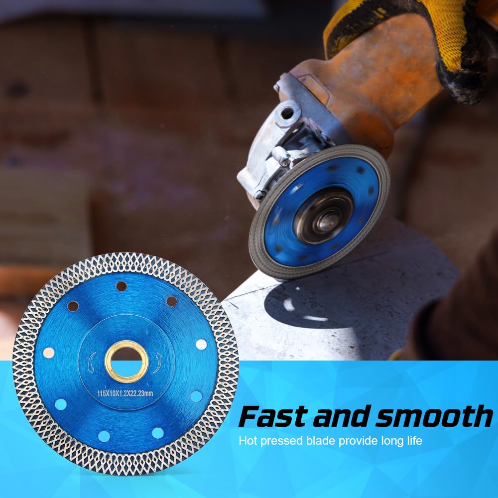 5Pc/Lot 4.5 in Tile Saw Blade Super Thin Diamond Blade Porcelain Cutting Blade for Granite Marble Porcelain Tile…