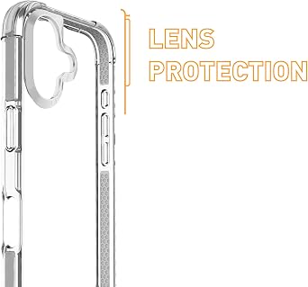 Armor Signature PRE Magnetic Case Compatible for iPhone 16 (Crystal Clear with Grey Tape)