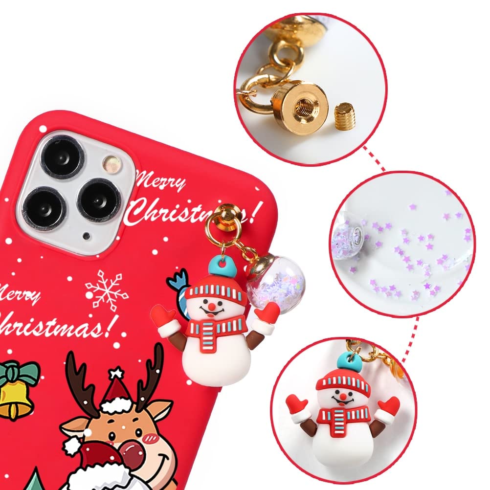 Yoedge Cover per iPhone X, Natale Custodia 3D Bambola Christmas Cartoon