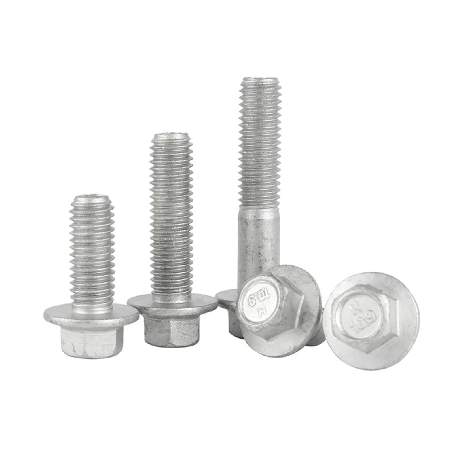 M6 M8 M10 klasa 10.9 Dacromet ze stali węglowej pełne/średnie zęby sześciokątne śruby z kołnierzem sześciokątnym (M8x12mm-(50 sztuk))