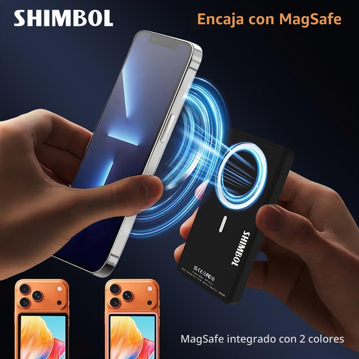 Shimbol CP5 Ultra Monitor Selfie Táctil HD de 5'' 1080P para iPhone&Android | Grabación Inalámbrica, Bluetooth Control Remoto, Control Reverso, Espejo Retrovisor para Transmisiones en Tiktok (Negro)