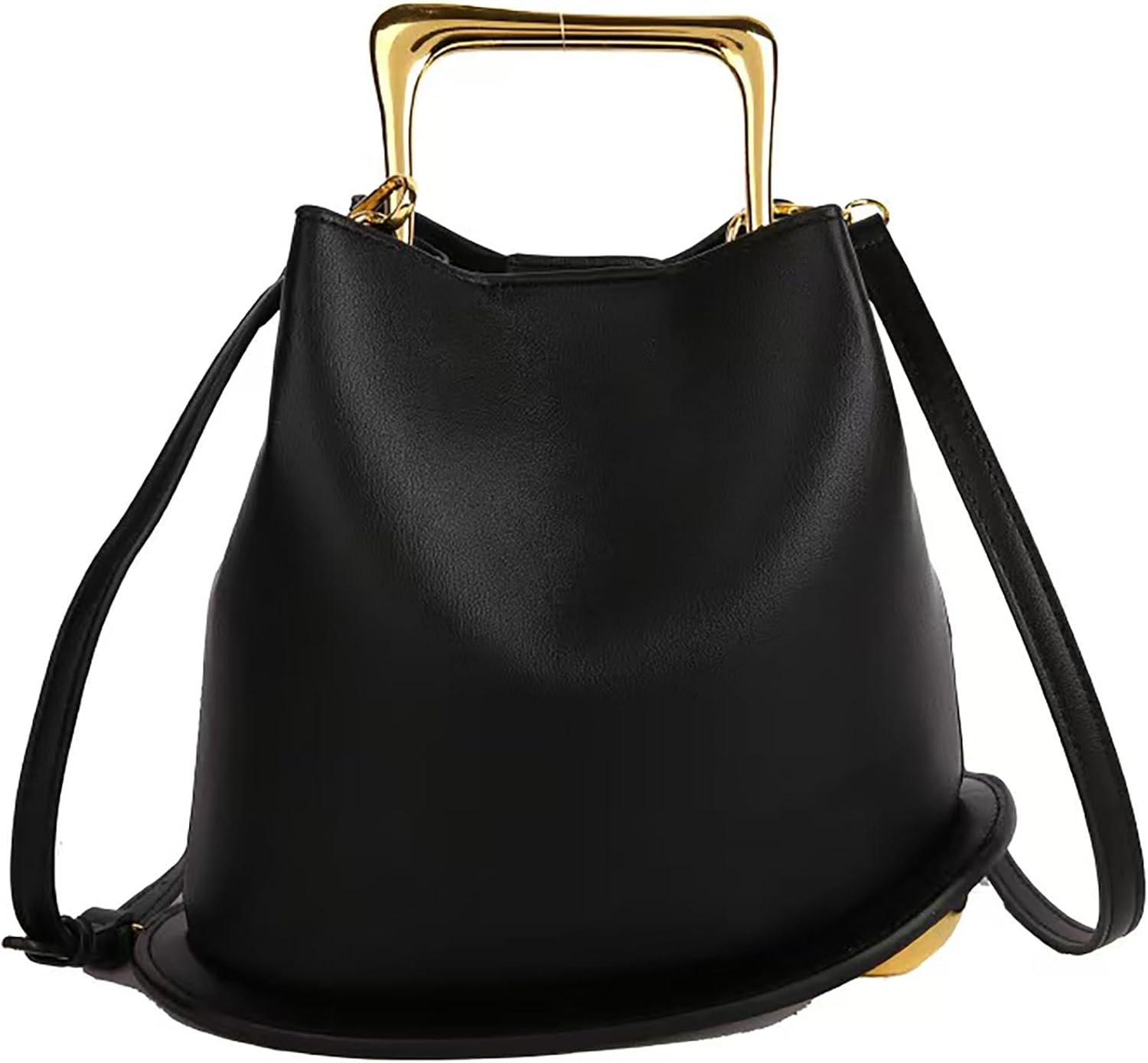 ZGRJSZDD Women PU Leather Handbag Crossbody Shoulder Purse Top Handle Bucket Bag - Image 2