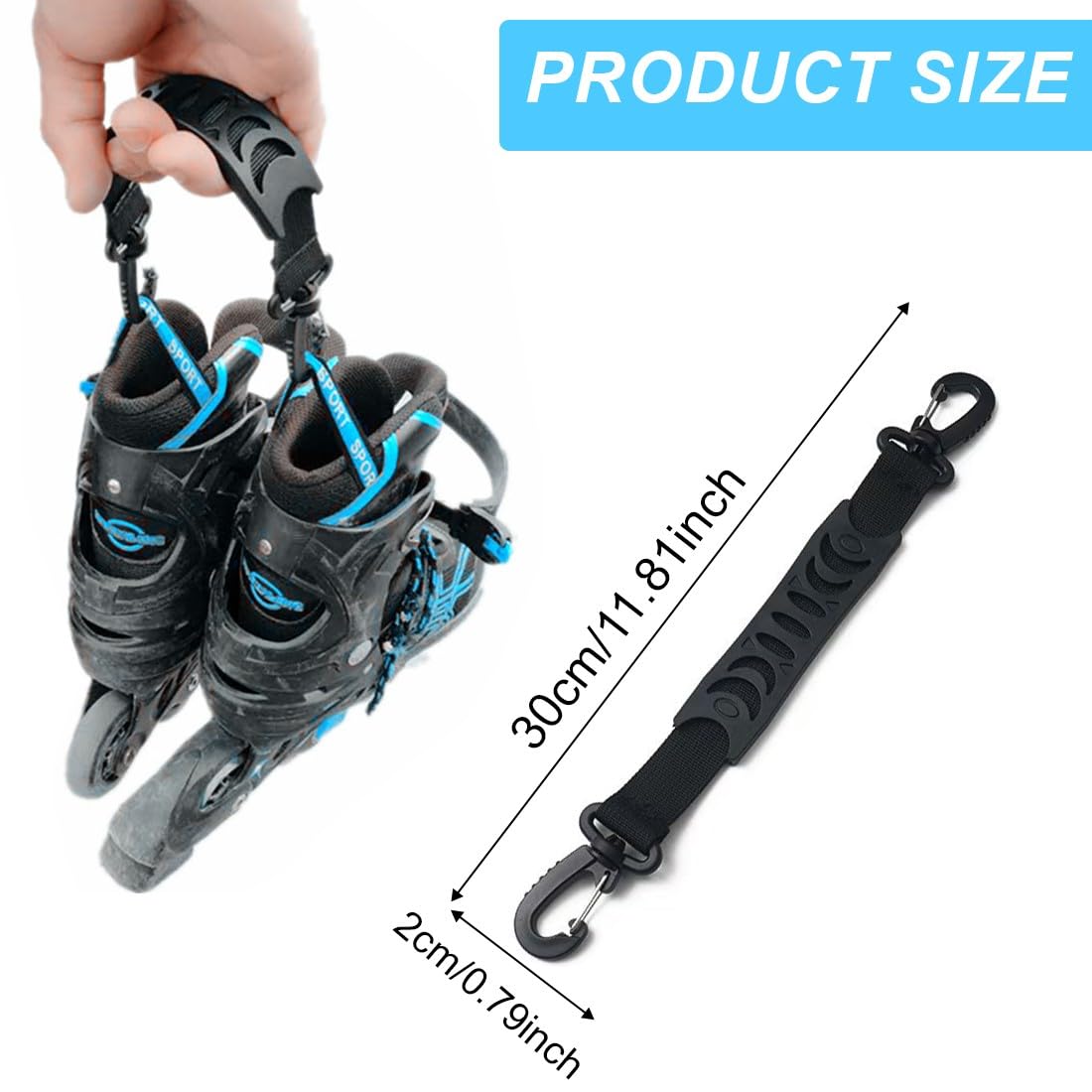 Patines Correa Transporte Portátil 3 Pcs Esquí Carrier Pole Asa
